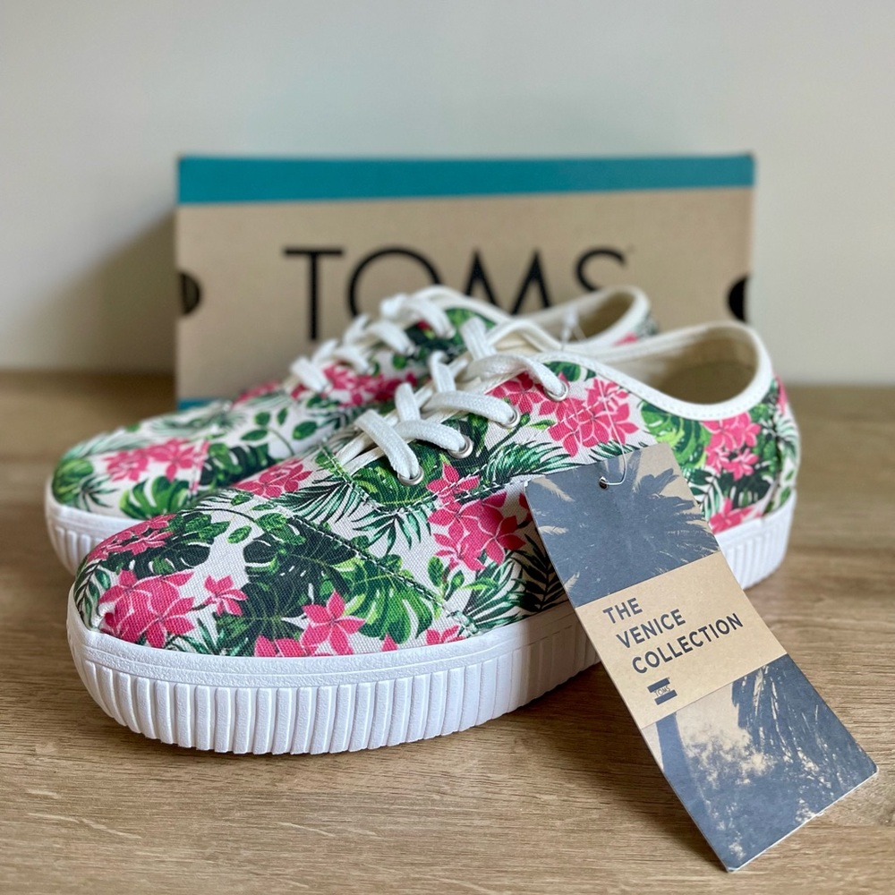 Toms Tropical Print Canvas Shoes